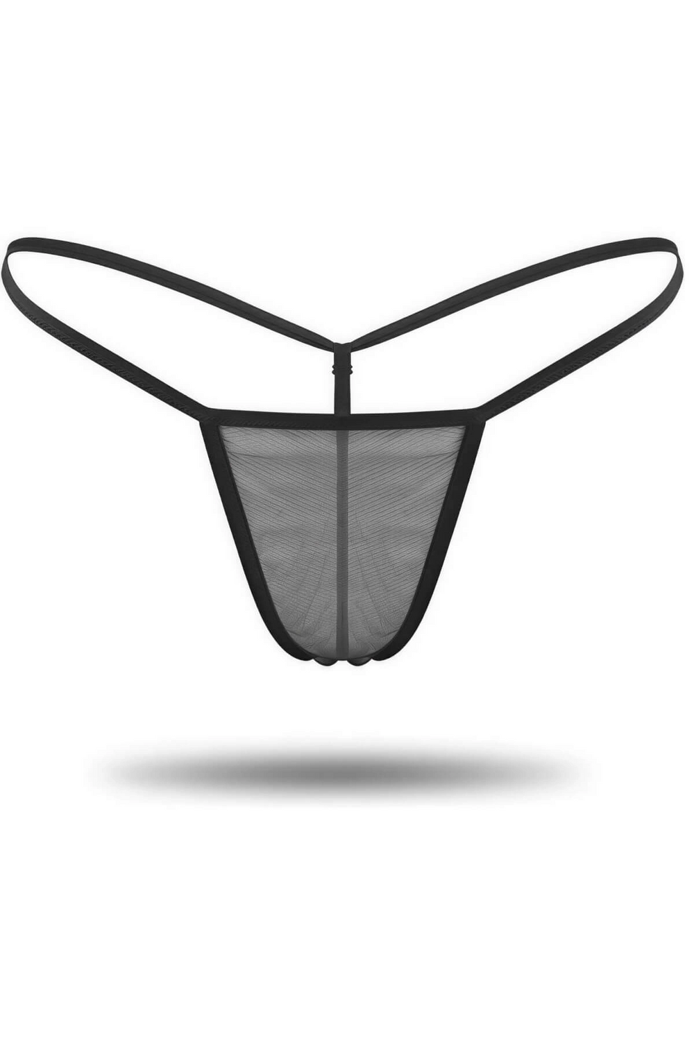 3'lü Renkli Transparan Tül String Tanga