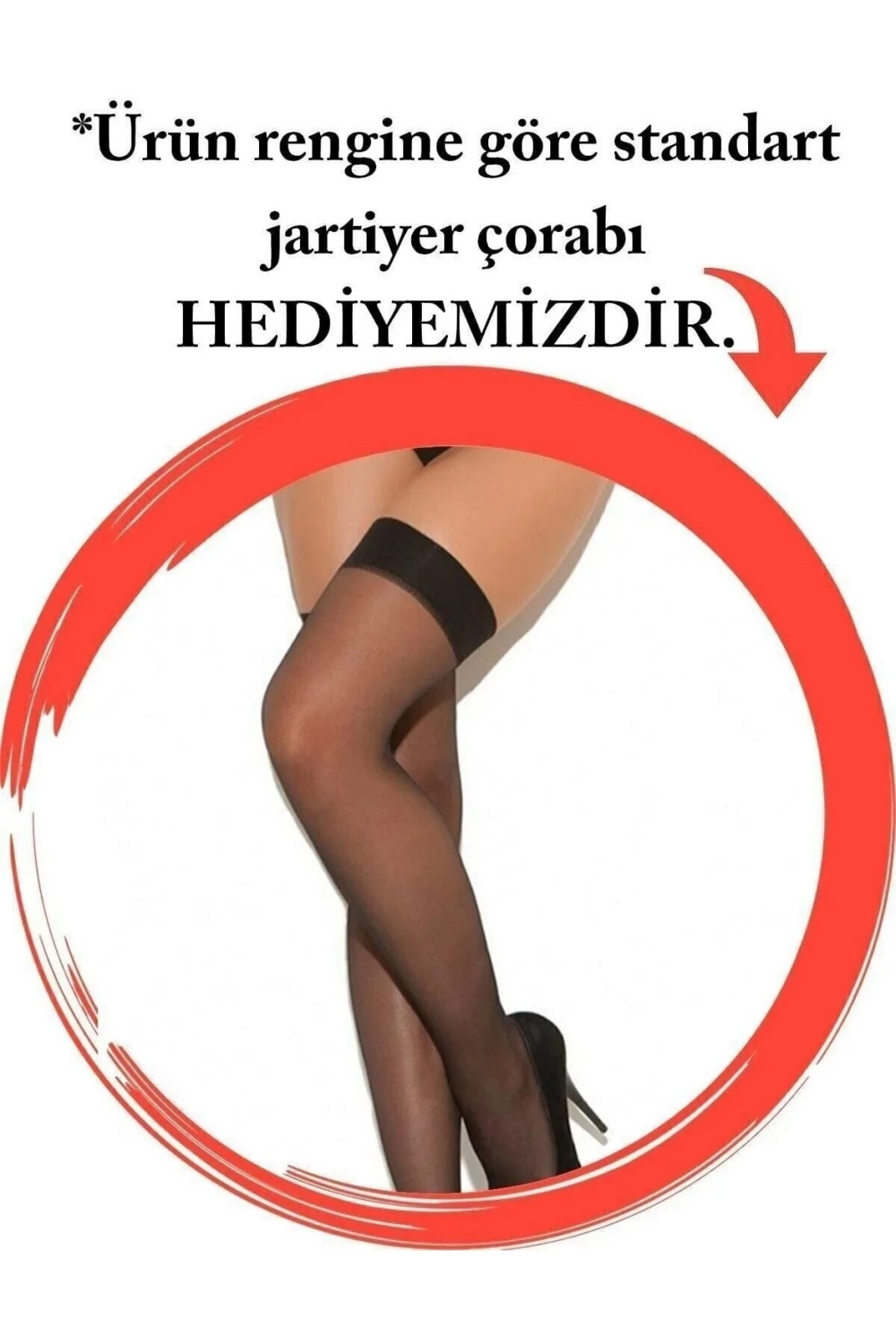 Kırmızı Özel Bölgesi Açık Dantelli Jartiyerli Gecelik